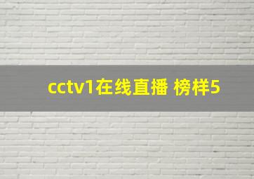 cctv1在线直播 榜样5